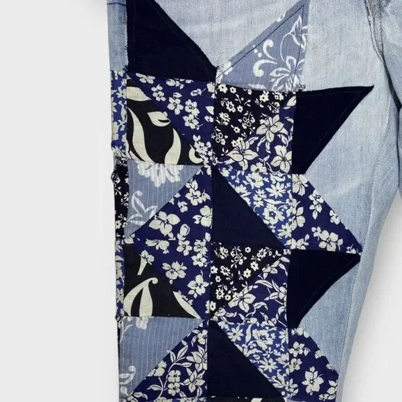 Polo Ralph Lauren Kipton Wash Patchwork Avery Boyfriend Jeans Womens size 28 New
